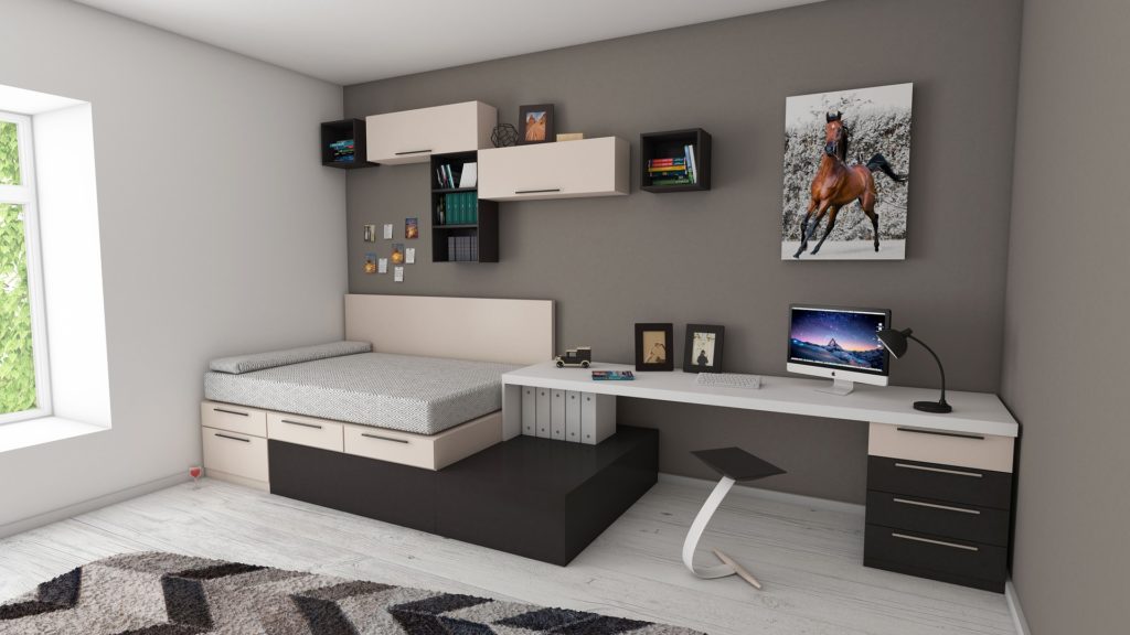 Appartamento campione: esempio camera da letto. 
